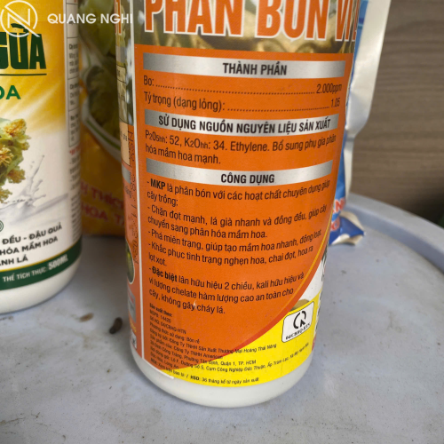 Phân Bón MKP Chai 1L
